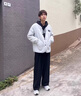 百鵲亭休閑褲子男生穿搭高級(jí)感夏季薄款褲子顯腿長(zhǎng)美式衛(wèi)褲運(yùn)動(dòng)微喇褲 黑色 XL碼（110斤-145斤） 曬單實(shí)拍圖