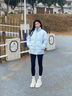 卓詩尼厚底小白鞋女2025秋季新款新款學(xué)院青秋透氣百搭運(yùn)動女鞋休閑板鞋 米白色 37 曬單實(shí)拍圖