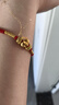 中國(guó)黃金（CHINA GOLD）十二生肖黃金手鏈女足金轉(zhuǎn)運(yùn)珠本命年手繩情人節(jié)禮物送女友老婆 【巳蛇】十二生肖黃金手鏈 曬單實(shí)拍圖