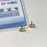 中國黃金（CHINA GOLD）靈蛇黃金耳釘女款足金本命年生肖卷卷蛇耳飾情人節生日禮物送女友 蛇耳釘 約1.6g 曬單實(shí)拍圖