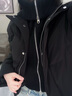 太平鳥(niǎo)女裝羽絨服針織大翻領(lǐng)短款冬小眾面包服短款外套 黑色 M 曬單實(shí)拍圖