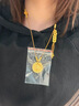 歐顏黃金五帝錢黃財神吊墜女新款999足金五路財神編織項鏈禮物送女友 黃金五帝錢黃財神項鏈(訂金) 曬單實拍圖