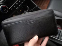 曼尼瓊詩(shī)（VUNIQSON）品牌高檔錢(qián)包男士新款長(cháng)款真皮拉鏈款皮夾錢(qián)夾多功能手拿包 黑色 曬單實(shí)拍圖