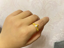 福來島黃金足金999首飾古法金女士戒指結(jié)婚復(fù)古珍珠皇冠黃金戒指 皇冠珍珠戒指（工費(fèi)：399元） 3.83克-17號 曬單實(shí)拍圖