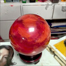 天然朱砂紅水晶球鴻運當頭風(fēng)水球鎮宅熔融紅水晶居家擺件 精品直徑10公分有底座+五帝錢(qián) 曬單實(shí)拍圖