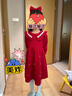 迪士尼女童連衣裙2025新款春款兒童公主裙寶寶冬款禮服紅色加絨裙拜年服 紅色不加.絨(春秋) 140 曬單實(shí)拍圖