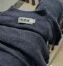 恒源祥【加厚純羊毛】男裝羊毛衫秋冬季針織衫打底爸爸裝純色內搭毛衣男 藏青 M /170/88A 曬單實(shí)拍圖