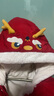 戴維貝拉（DAVE＆BELLA）男寶寶夾棉爬服國風(fēng)新年款嬰兒連體衣冬裝龍年新生兒衣服0-3個(gè)月 中國紅【現(xiàn)貨】 100cm （建議身高90-100cm） 曬單實(shí)拍圖