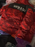 雅鹿兒童加厚羽絨服男童女童冬季新款中長(cháng)款中大童青少年迷彩外套 暗影紅 170 曬單實(shí)拍圖