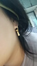 中鑫珠寶 黃金小耳圈足金999.9耳環(huán)女風(fēng)鈴轉運珠金耳墜時(shí)尚首飾 【現貨】4.53g 曬單實(shí)拍圖