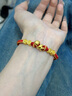 中國黃金CHINA GOLD平安喜樂卷卷蛇黃金手鏈女足金手繩七夕情人節(jié)禮物送女友老婆生日 京速達(dá)-足金平安喜樂卷卷蛇手繩 曬單實(shí)拍圖