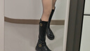 百思圖24冬戶(hù)外街頭騎士靴高筒靴粗跟女長(cháng)靴W0819DG4 黑色 38 曬單實(shí)拍圖