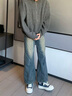 馬克華菲帆布鞋男鞋板鞋厚底休閑大頭鞋增高春款鞋子男2025新款 牛仔藍(lán) 41 曬單實(shí)拍圖