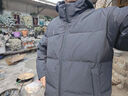 與狼共舞【245G高充絨】可拆卸連帽羽絨服男2025冬季新款加厚保暖外套7050 黑色001 M (170) 充絨量：188G 曬單實(shí)拍圖