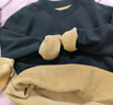 莫代爾保暖內(nèi)衣男加絨加厚防寒棉毛衫發(fā)熱打底衣中老年秋衣秋褲男士套裝 圓領套裝-黑色 4XL 【推薦185-205斤】 曬單實拍圖