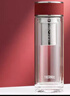 膳魔師（THERMOS）雙層玻璃杯TCGB-400帶茶漏泡茶杯TCGE-300商務(wù)辦公茶壺TCGA-400 TCGA-400DR紅色（附杯套） 400ml 曬單實拍圖