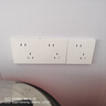 公牛（BULL）G39白色帶開(kāi)關(guān)插座 全屋86型暗裝墻壁面板家用電源純平大板無(wú)邊框 三開(kāi)雙控（3開(kāi)雙聯(lián)16A） 官方簡(jiǎn)約奶油風(fēng)裝修裝飾專用套餐 曬單實(shí)拍圖