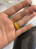 中國黃金（CHINA GOLD）足金中古鴿子蛋戒指點鉆指環(huán)新款純金送老婆生日生日送女朋友禮物 足金白色鴿子蛋戒指 約2.5g【12號】 曬單實拍圖