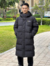 National Geographic國家地理CAYMAN男女同款長(cháng)款保暖高蓬松鵝絨高領(lǐng)連帽羽絨服 大標黑BIG LOGO BLACK L (180) 曬單實(shí)拍圖