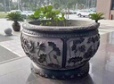 泰禧閣 石雕魚(yú)缸花盆門海仿古天然青石大水缸庭院荷花缸戶外流水種花石 A款直徑80cm高60cm 曬單實(shí)拍圖