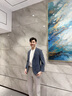 金利來春夏男士西裝男彈力易打理輕便透氣商務休閑單西 藏藍-95 50  曬單實拍圖
