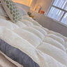 迷你屋羊羔絨床墊軟墊冬季加厚保暖學(xué)生宿舍單人墊被褥子1.5家用1.8x2米 珍珠白【抗菌抑螨】厚約10cm 150*200cm【加絨加厚 蓄熱保暖】 曬單實(shí)拍圖