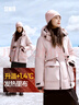 森馬（Semir）羽絨服女90%鵝絨中長款戶外防護外套2024冬新款工裝風御寒外套 橡皮粉（白鵝絨）61214 M 160/84A 曬單實拍圖