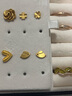 明牌珠寶中秋節禮物  足金黃金可愛(ài)玉兔耳釘動(dòng)物耳飾女AFH0113工費100足金約1.17克 曬單實(shí)拍圖