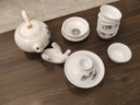 陶瓷功夫茶具套裝家用白瓷泡茶器辦公室會客青花茶壺蓋碗茶杯整套沖茶器 13頭【藍(lán)山水】帶壺 曬單實拍圖