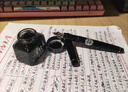 PILOT百樂Justus95鋼筆14K金尖可調(diào)節(jié)筆尖軟硬度成人練字商務(wù)辦公專業(yè)繪畫墨水筆禮盒裝 黑色格紋  FM尖/約0.5-0.6mm標(biāo)準(zhǔn)尖 曬單實(shí)拍圖