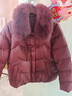 鴨鴨媽媽冬裝羽絨服女短款狐貍毛領(lǐng)中老年人女裝保暖加厚外套50歲衣服 安哥拉紅 2XL 【建議120-135斤】 曬單實(shí)拍圖