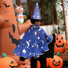 鼎納匯德 萬(wàn)圣節兒童服裝 裝飾品幼兒園服裝男童斗篷裝扮cos衣服女巫披風(fēng)紫色【披風(fēng)+帽子】 曬單實(shí)拍圖