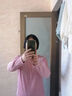 紅蜻蜓 肌理感圓領(lǐng)長(cháng)袖T恤女2025波浪感洋氣粉色減齡女裝上衣 藕粉色長(cháng)袖 2XL 曬單實(shí)拍圖