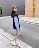 皮爾卡丹（pierre cardin）女童襯衫連衣裙套裝春秋裝2025新款兒童針織馬甲中大童學(xué)院風(fēng)裙子 襯衫連衣裙+馬甲 160cm 曬單實(shí)拍圖