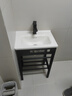 杜拉帝亞小戶(hù)型簡(jiǎn)易陶瓷洗手盆落地式洗臉盆柜組合廚房衛生間一體洗漱臺池 (51*35)盆+落地支架+冷熱龍頭 曬單實(shí)拍圖