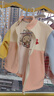 allo&lugh阿路和如女童外套秋款2024新款奧利絨甜美刺繡撞色外套 混色 120cm 曬單實拍圖