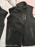 JEEP SPIRIT吉普馬甲男春秋抓絨戶(hù)外休閑無(wú)袖背心男士外套上衣男裝 黑色 XL 曬單實(shí)拍圖