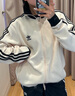 阿迪達(dá)斯（adidas）三葉草男裝女裝 2025春新款運(yùn)動(dòng)服戶外防風(fēng)夾克跑步健身訓(xùn)練外套 黑色/經(jīng)典三條紋/熱銷款 XXS 曬單實(shí)拍圖
