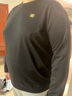 啄木鳥(niǎo)加肥加大碼男士長(cháng)袖t恤特大碼圓領(lǐng)打底衫胖哥哥肥佬胖子純棉上衣 9992黑色 205/7XL碼建議250-275斤 曬單實(shí)拍圖
