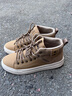 公牛世家男鞋春秋季百搭耐磨高幫平底運動(dòng)休閑鞋潮流復古板鞋 駝色 41  曬單實(shí)拍圖