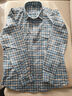 羅蒙（ROMON）純棉長(cháng)袖襯衫男免燙磨毛格子法蘭絨中青年襯衣男裝春秋季休閑上衣 MG883 藍黃格 42 曬單實(shí)拍圖