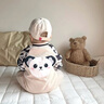 G.DUCKKIDS嬰幼兒春秋季連體衣雙層卡通純棉寶寶外套0-12個月外出服超萌哈衣 黑杏 73 曬單實拍圖