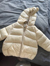 Classic Teddy兒童羽絨服男女童輕薄連帽外套中大童裝90絨子保暖衣服 淺灰 110  曬單實拍圖