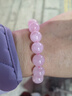 晶菲爾（CRYSTAL PHIL）天然粉水晶手鏈女生小眾精致桃花轉運珠手串粉色水晶珠子散珠串珠 珠直徑(12MM) 曬單實(shí)拍圖