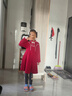 皮爾卡丹（pierre cardin）女童連衣裙秋冬季新款公主裙兒童超仙洋氣加絨加厚小女孩復(fù)古裙子 A990酒紅加絨【+頭飾】 140 適合9-10歲 曬單實(shí)拍圖