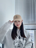 蘇木佰（SOMUBAY）韓版刺繡字母黑色棒球帽女春夏秋大頭圍顯臉小軟頂寬帽檐鴨舌帽子 卡其 M （56-58cm） 曬單實(shí)拍圖