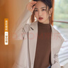 浪莎磨絨打底衫女【25秋冬新品】?jì)却罴雍癜敫哳I(lǐng)抗菌修身長(cháng)袖保暖上衣 曬單實(shí)拍圖