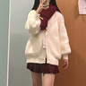 FSAT2025新款春季毛茸茸針織毛衣開(kāi)衫外套女小個(gè)子舒適休閑長(zhǎng)袖上衣女 奶油白 商場(chǎng)同款 M 商場(chǎng)同款 曬單實(shí)拍圖