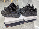 斐樂（FILA）男鞋可頌面包鞋老爹鞋運(yùn)動(dòng)鞋秋新款厚底休閑鞋 黑/影黑灰-BC 42.5 曬單實(shí)拍圖
