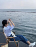 FSHE直筒牛仔褲女裝小個子潮流韓版高腰寬松顯瘦新款九分煙管褲女 八分-藍(lán)灰色[高品質(zhì)] 30 碼[120-125斤] 曬單實拍圖